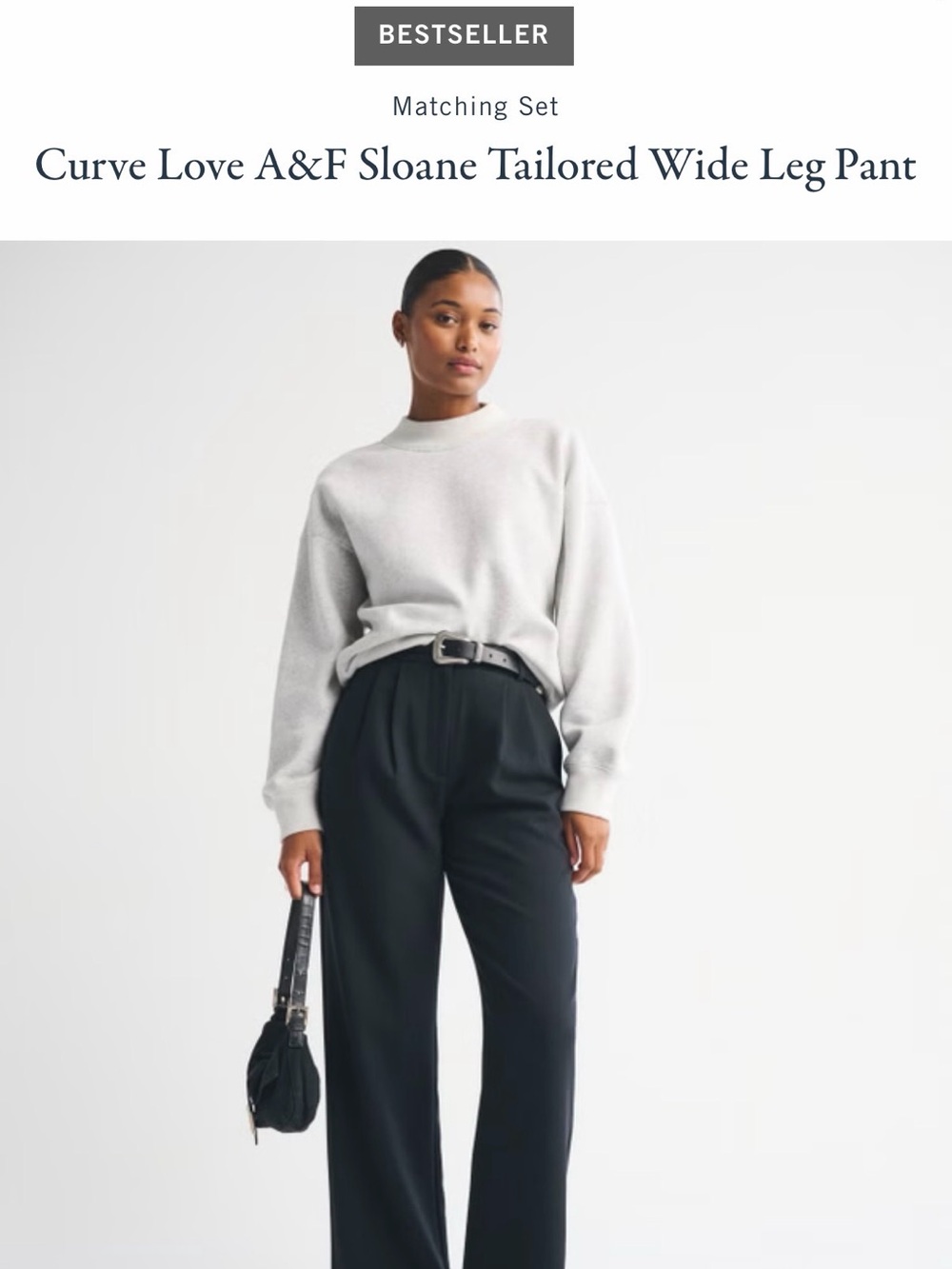 Abercrombie & Fitch Light Green High-Waist Wide Leg Pants